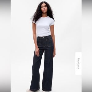 Gap High Rise Stride Wide-Leg Jeans size 12/31